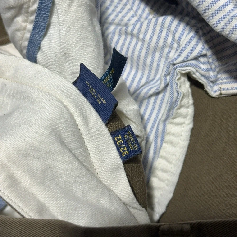 Polo Ralph Lauren Classic Fit Chino Pants Mens 32x32 Actual 33x31 Flat Front Tan
